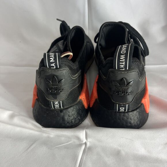 Adidas Men's NMD R1 Iridescent FW0185 Running Shoes Black Solar Orange SZ 9 - Picture 6 of 10